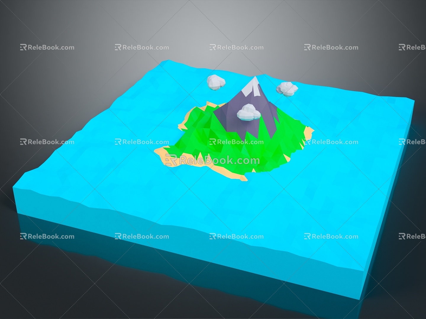 Geo-vein Volcano Volcano Island Terrain Mountain Geomorphology Mountain Range Topographic Map Mountain 3d model