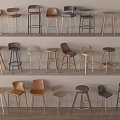 Modern Simple Bar Chair Combination Bar Chair High Stool Leisure Chair Bar Chair 3d model