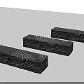 Natural Stone Wood Steps Featuring Spiral Patterns For Outdoor Garden Design