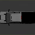 White Military Truck With Black Cargo Bed Roof Warning Lights And Rugged Design