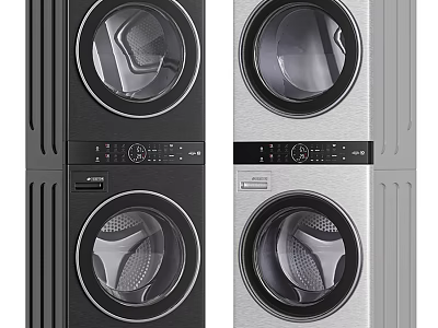 Modern Washer Dryer Washing Machine 3d model
