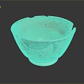 Artistic Sculpture Carving On Ceramic Bowl With Blue And White Floral Patterns