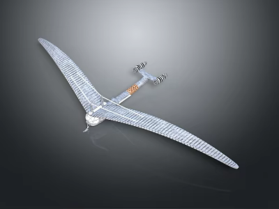 Advanced Solar Powered Unmanned Aerospace Vehicle With Long Wing Design For Space Exploration 3d model