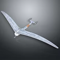 Advanced Solar Powered Unmanned Aerospace Vehicle With Long Wing Design For Space Exploration