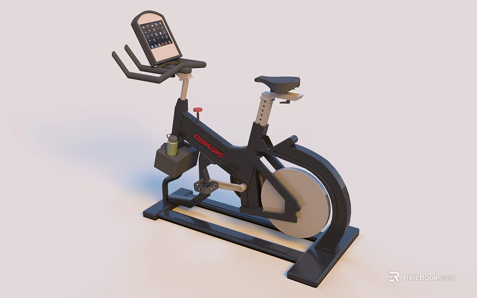 Modern Exercise Bike With Digital Screen Adjustable Seat Stable Stand For Home Gym Indoor Workout 3d model 