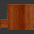 Red Wooden Desk Furniture With Two Functional Drawers And Smooth Desktop Surface