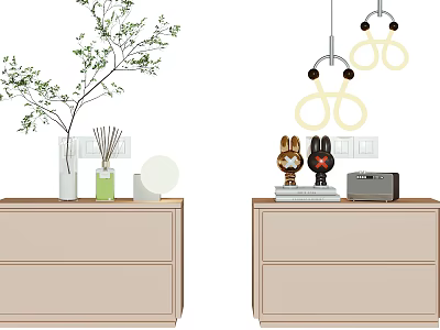 Modern bedside table 3d model