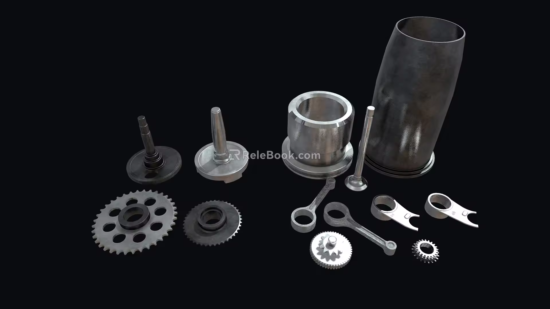 Bearing Gear Hardware Component Wrench Screw Low Face Number Low Mold Simple Mold Game Sub-era Film and Television Level Super Realistic High Precision 3d model