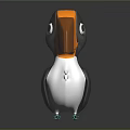 Cute Cartoon Toucan 3D Character With Yellow Orange Beak Black White Body And Turquoise Feet