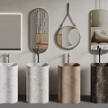 Sink basin sink smart mirror scene number 3d model