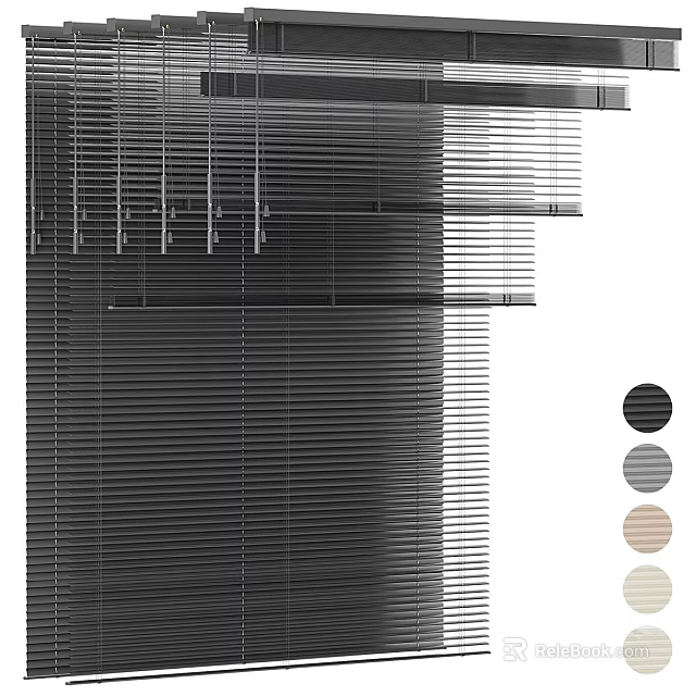 Stylish Window Blinds With Modern Design And Multiple Color Options 3d model
