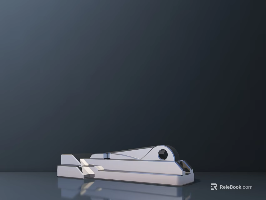 Handcrafted Wooden Boat Model Showcased On Reflective Surface With Dark Background 3d model 