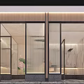 Elegant SPA Sauna Space Featuring Wooden Barrel Tubs Glass Partition And Sakura Decorative Wall