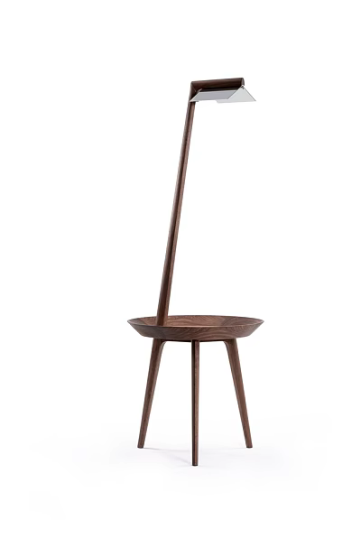 Modern Minimalist Walnut Coffee Table With Slim Wooden Legs And Oval Top Design 3d model