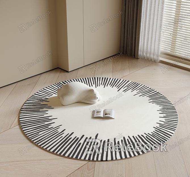 Round carpet model