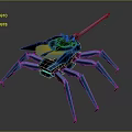 Robot Spider Robot Mecha Spider Science Fiction Spider Mechanical Spider Battery Spider Tower Defense 3d model