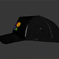 Black Trucker Cap with Colorful INDRO ITTRA Logo and Mesh Back Design