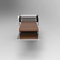 Industrial Material Handling Equipment Featuring Stainless Steel Frame And Brown Conveyor Belt