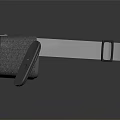 Modern Gray Fabric VR Headset With Wireless Controller And Design Elements