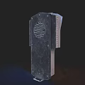 Retro Radar Scanner With Green Circular Screen Metallic Casing And Control Knobs