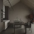 Minimalist Modern Dining and Living Room With Wooden Ceiling Dining Table Large Windows and Sofa