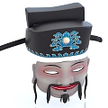 Judge Mask Official Hat Judge Hat Face Mask National Tide 3d model