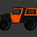 Electric Toy Red Off Road Vehicle With Large Tires And Black Accents