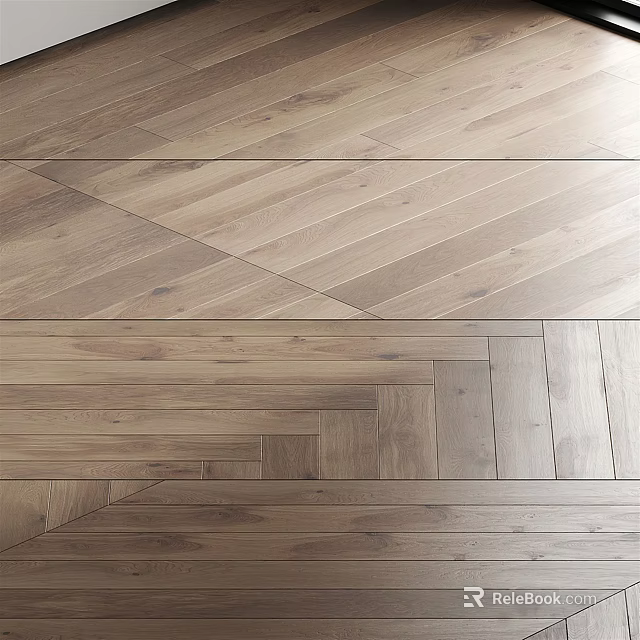 Light Brown Wooden Flooring With Modern Pattern And Natural Texture For Home Interior 3d model 