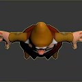 Joyful Gnome Game Movie Character With Orange Hat White Beard Red Vest And Outstretched Arms