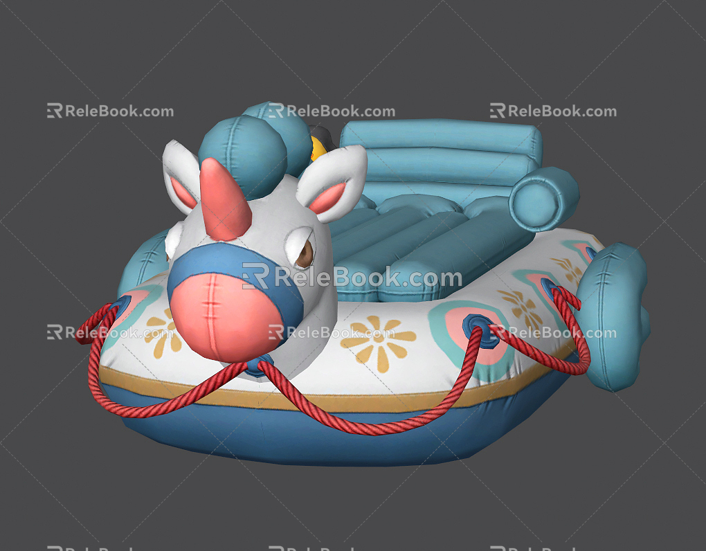 Modern hovercraft cartoon hovercraft 3d model