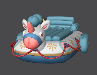 Modern hovercraft cartoon hovercraft 3d model