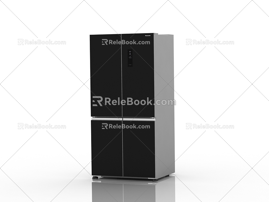 Modern refrigerator four-door refrigerator 3d model