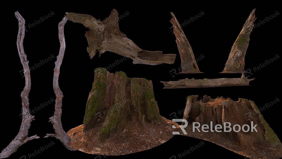 wood stump model