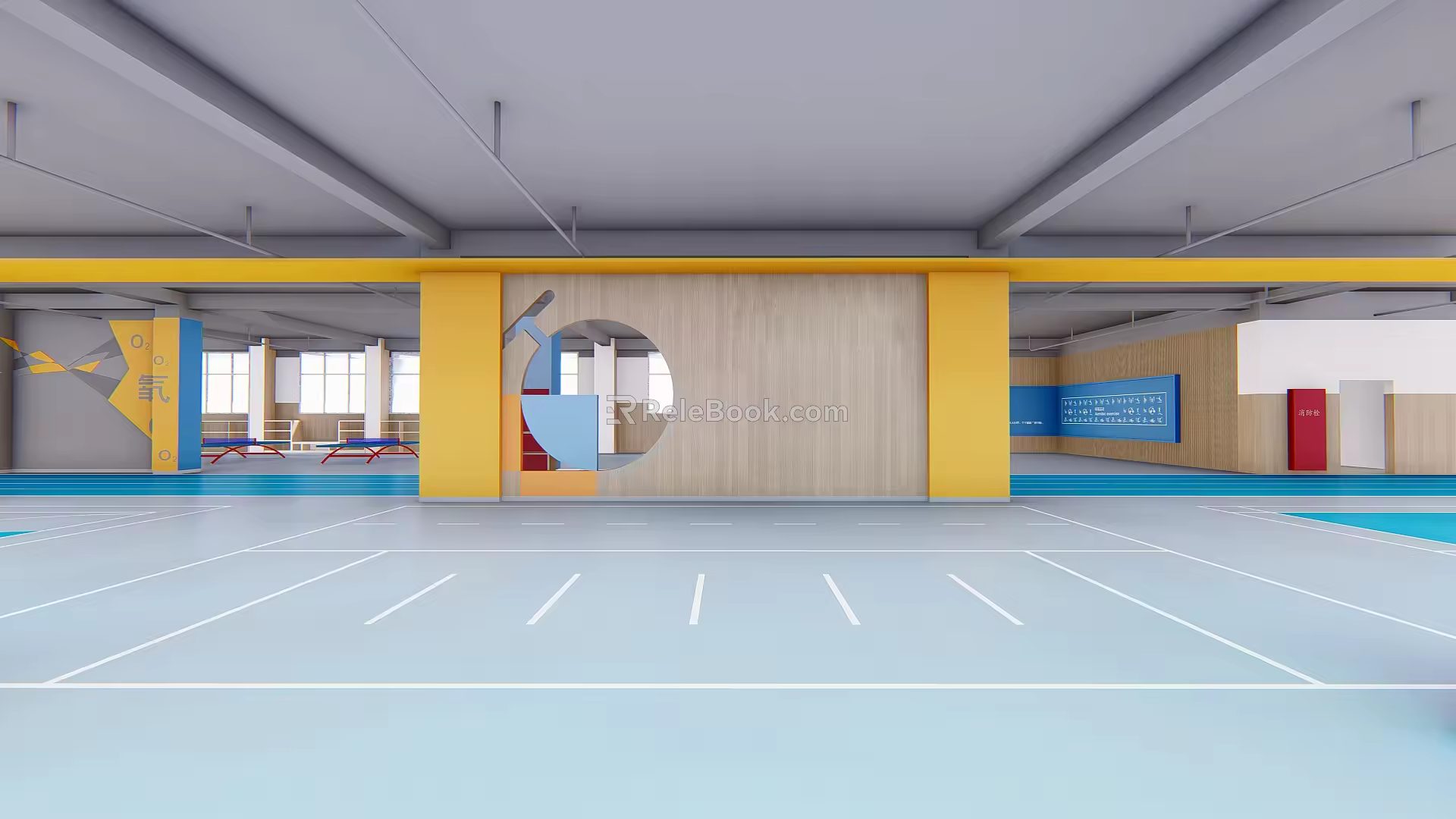 campus culture movement space overhead layer 3d model