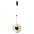 Modern Dual Round Pendant Lights With Metallic And Textured Surface Design