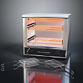 Electric Countertop Oven With Two Tiered Racks Heating Elements Transparent Door And Grill Accessories