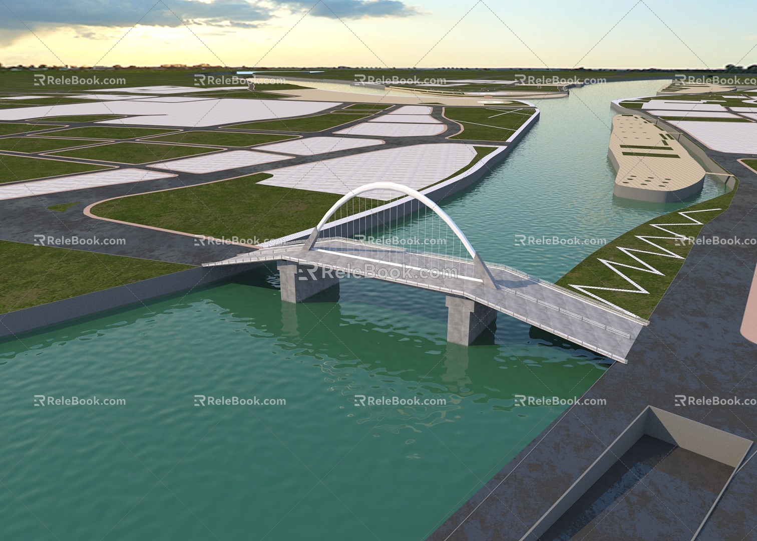 Ningbo Jiangkou Bridge 3d model