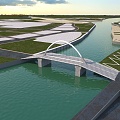 Ningbo Jiangkou Bridge 3d model