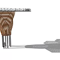 Modern Pavilion Structure Honeycomb Landscape Pavilion 3d model