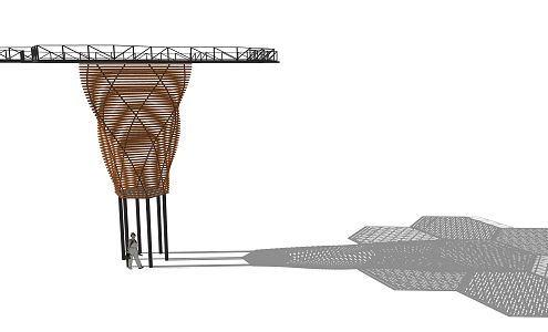 Modern Pavilion Structure Honeycomb Landscape Pavilion 3d model