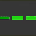 Green Bundles of Money Tied with White Bands and Dollar Signs Stacked on Dark Surface