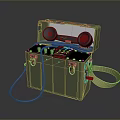 Green Military Weapon Equipment Portable Case With Strap And Control Buttons