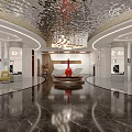 Luxury Modern Interior Design With Marble Floors Chandeliers And Sofa Seating