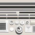 Various Modern Air Conditioner Vents With Sleek Linear Circular And Square Designs