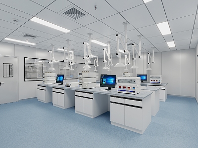 Liquid Phase Room of Modern Laboratory 3d model