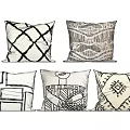 Nordic Printed Pillow Square Pillow Sofa Pillow 3d model