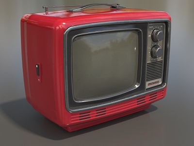 Old-fashioned TV Set Old TV Set Black and White TV Set Nineties TV Retro Low Face Number Low Model Simple Model Film and Television Level Super Realism 3d model