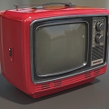 Old-fashioned TV Set Old TV Set Black and White TV Set Nineties TV Retro Low Face Number Low Model Simple Model Film and Television Level Super Realism 3d model