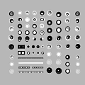 Various Styles Colors Designs Downlights And Spotlights Arranged On Gray Background
