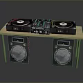 portable synthesizer mixer reverberator tuner mixer mixing equipment 3d model